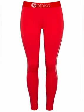 ethika Red High-Rise Performance Leggings